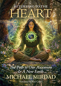 Spiritual book cover featuring meditating woman in forest